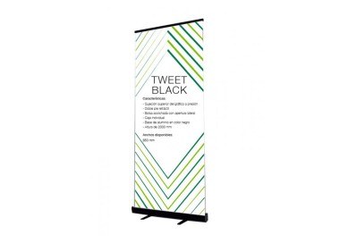 Roll Up Tweet Black | Display | Roll Up | Banderas Garsan