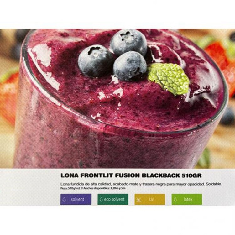 Lona Frontlit Fusion Blackback 510gr | Lonas | Banderas Garsan