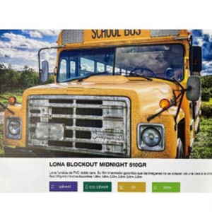 Lona Blockout Midnight 510gr | Lonas Doble Cara | Banderas Garsan