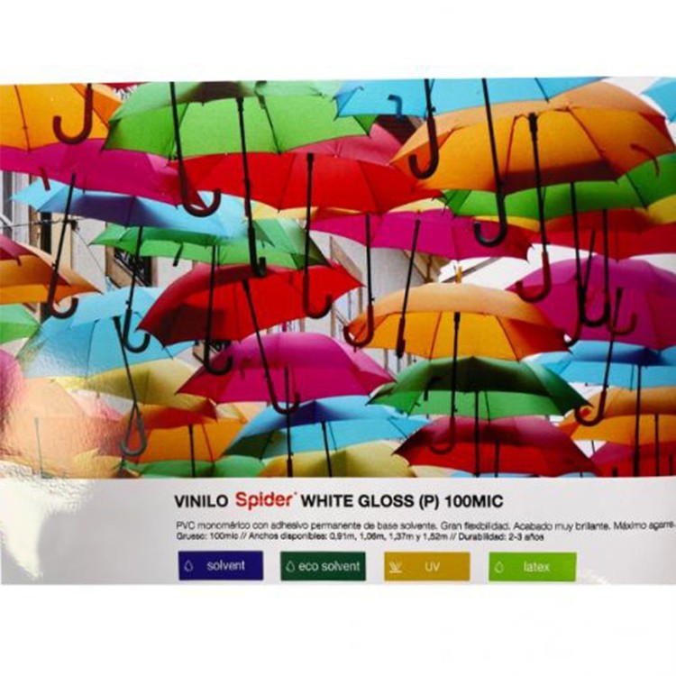 Vinilo Spider Blanco Brillo (P) 100MIC | Vinilos Monoméricos Spider | Banderas Garsan