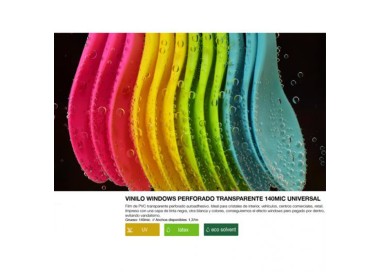 Vinilo Windows Perforado Universal 140MIC | Vinilos Perforados Universal | Banderas Garsan